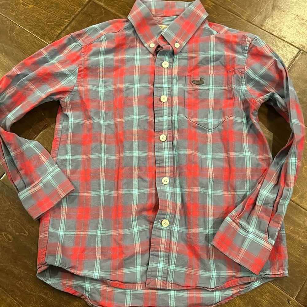 Southern marsh boys size medium plaid button up
